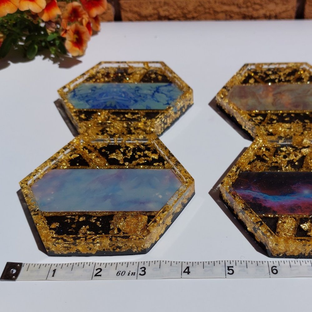 Space/Galaxy 4 Coaster Set - Picture 6 of 10